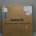 Safety 1st Easy Install Walk Thru Baby Gate for Doorway With Door, Dog Gates, Fits 29"-38", Easy Install 28" Tall, White