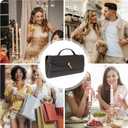 Joryin Woven Purse for Women Evening Clutch Woven Leather Handbags Crossbody Bag Purse Formal Evening Bag, Vegan Leather