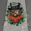 St Patricks Day Kitchen Towels, St Patricks Day Leprechaun Decorations, Shamrock Decorations, Retro Leprechaun Blowing Bubble Hand Towels for Spring Seasonal Home Kitchen Bathroom 16x24 Inch