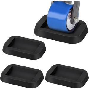 Furniture Wheel Stopper for Hardwood Floors - 4 Pack Rubber Non-Slip Bed Frame Stoppers - Caster Cups for Furniture, Sofa, Bed, Chairs