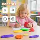 22 Pack Fidget Toys Adult Sensory Stone for Gift | Textured Soft Worry Stone for Autism Men Calming | Fidget Stress Toys for Students Anxiety Relief | Quiet Small prizes Fidget Toys