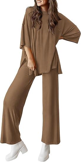 Two Piece Sets For Women Summer Fashion Lounge Matching Set 2025 Travel Vacation Airport Outfits Clothing, XL