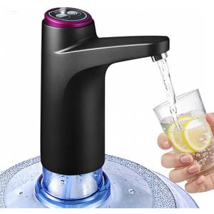 Water Dispenser for 5 Gallon Bottle, 600ml Quantitative Water Pump,2 Colors Power Light,Portable USB Charging Electric Bottle Pump,Multipurpose Dispenser for Home Camping for 2-5 Gallon Jugs (Black)