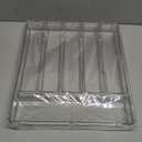 Baosia Silverware Drawer Organizer, Expandable Utensil Tray for Kitchen Drawers,BPA Free Flatware and Cutlery Holder,Adjustable Plastic Storage for Utensil like Spoons, Forks, Knives.Clear (Clear-8 grid)