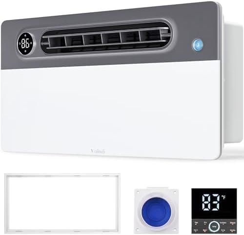 Bathroom Fan with Light and 1900W Heater, 180 CFM Ventilation, Remote Control,Quiet Exhaust, 4-in-1 Design for Heating, Lighting, Ventilation & Air Circulation for Comfort in Any Season (white)