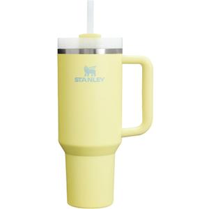 Stanley Quencher H2.0 Tumbler with Handle and Straw 40 oz | Flowstate 3-Position Lid | Cup Holder Compatible for Travel | Insulated Stainless Steel Cup | BPA-Free | Pomelo (40 Ounces)