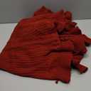 Hommtina Christmas Tree Skirt 48 Inches Red Tree Skirt,Christmas Tree Decorations Faux Fur Tree Skirt for Xmas Holiday Home Party Decorations Ornaments (Wave Red)