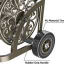 GOFORWILD Garden Hose Reel Cart with Wheel, Hold up to 200 Ft of 5/8" Hose, Heavy Duty Steel Frame Water Hose Reel Cart with Storage Basket, Mobile Hose Reel for Outside Garden Lawn Yard
