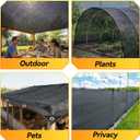 JOJOLEE 70% Sun Shade Cloth, 6.5x16FT Shade Net Mesh Tarp with Grommets, Black Sunblock Cover for Outdoor Patio Plants, Pergola, Greenhouse, Chicken Coop, Backyard, Balcony