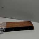 Wall-Mounted Coat Rack 'Toke' - Modern Design Coat Rack with Hidden Wall Hooks - Solid Wood Veneer Panel Coat Hanger - Walnut