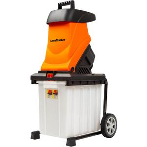 LawnMaster Wood Chipper, 15 Amp Electric Wood Chipper Shredder with Collection Bin, 1.8-Inch Cutting Diameter Max 16:1 Reduction-FD1504