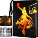 Basketball Cards Binder 900 Pockets, Trading Cards Holder Card Collectors Album,Trading Card Binder 9 Pocket with 50 Removable Sleeves for Basketball Card and Sports Card