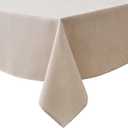 NLMUVW Square Linen Tablecloth 54x54 Inch, Rustic Textured Table Cloth Water Resistant Farmhouse Table Cover for Kitchen Dining Party Coffee (Beige)