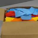 Sweetude 30 Pcs Thank You Gift Bags with Handles, Reusable Non Woven Foldable Goodie Bags Bulk for Graduation Easter Wedding Bridesmaid Favors(10 x 8 x 4 Inch,Colorful)