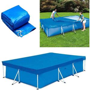 MIOKY Rectangular Pool Covers for 9.8 ft x 6.6 ft (118" x 79" x 26") Rectangular Frame Swimming Pools,Durable PE Tarpaulin Dust Proof Rain Proof Garden Outdoor Above Ground Square Pools Cover