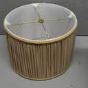 Royal Designs Shallow Drum Gather Pleat Basic Lamp Shade, Antique Gold, 11" x 12" x 8.5",BS-750-12AGL