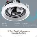 Acoustic Audio CSic83 in Ceiling 8" Speaker Pair 3 Way Home Theater Speakers