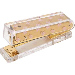 Laura Ashley English Garden Mini Stapler Stylish Gold & Acrylic Desk Stapler with Floral Accents Compact 5 Aesthetic Office Stapler for Home, School & Work Gift-Ready Packaging