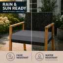 UNIKOME Outdoor Chair Cushions, Set of 4, 24"*24"*4", Water Resistant, Grey, 24x24x4 Inch