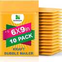 Kraft Bubble Mailers [10 Pack] Mailing Packing Envelopes #0 (6" x 9")