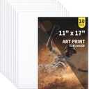 10-Pack 11 x 17 Inch Art-Print-Toploaders - Premium Art Print Topload Holders, Crystal Clear Art Print Top loaders, Hard Plastic Sheet Protectors for Photographs, Lithographs, Artworks, Collectibles