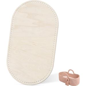 10mm Hole Moses Basket Base for Crochet, HSSZXFR Oval Shape Large Moses Basket Wooden Base, for DIY Crochet Knitting Weaving Crafts Home Decoration (90x50x0.5cm(35.4”x19.7”x0.2”))