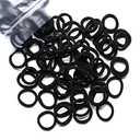 WANBY Hair Ties Mini Seamless Black Hair Bands Soft Elastics Ponytail Holders Hair Ties (100 Pcs)
