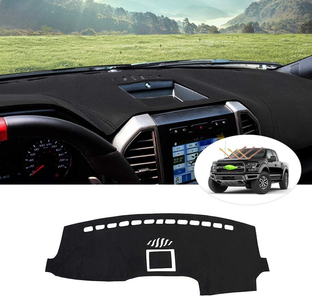 CARTIST Dashboard Cover Mat for 2015-2018 2019 2020 Ford F-150 F150 Accessories Dash Cover Flannel Dash Mat Sunshade Glare UV Rays Protector(Without HUD)