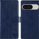 ZZXX for Google Pixel 10/Pixel 10 Pro Wallet Case with [RFID Blocking] Card Slot Kickstand Magnetic Closure Leather Flip Protective Phone Case for Google Pixel 10/10 Pro Case Wallet(Blue-6.3 inch)