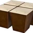 3 inch Furniture Legs Wood Sofa Legs, Universal Couch Legs Bed Risers Replacement Dresser Legs for Futon, Ottoman, Love Seat, Easy to Install, for U.S.Made and Other Furniture