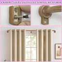 Brown Wood Grain Disc Curtain Rods, 28-48 Inches Window Curtain Rod,Adjustable Room Darkening Drapery Rod with Aluminum Finials and Brackets,Wrap Around Design