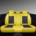 GXT Bench Seat Cover, Premium Faux Leather Bench Seat Covers for Trucks - Universal Fit for Most Sedans SUV Pick-up Truck, Durable for Long Lasting Protection(Yellow and Black)