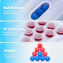 SLOOSH Pool Toys Games Set - Pong Toss Game Water Toys for Adults Kids Family Games, Inflatable Floats Lounge Raft Floating Swimming Pool Accessories 6x3 FT Table with 10 Pong Balls for Parties
