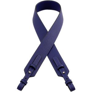 Grain Leather Purse Strap Adjustable Crossbody Replacement Straps for Handbags Monk Head Screws Detachable (Gold Clasps, Navy Blue-long Type)
