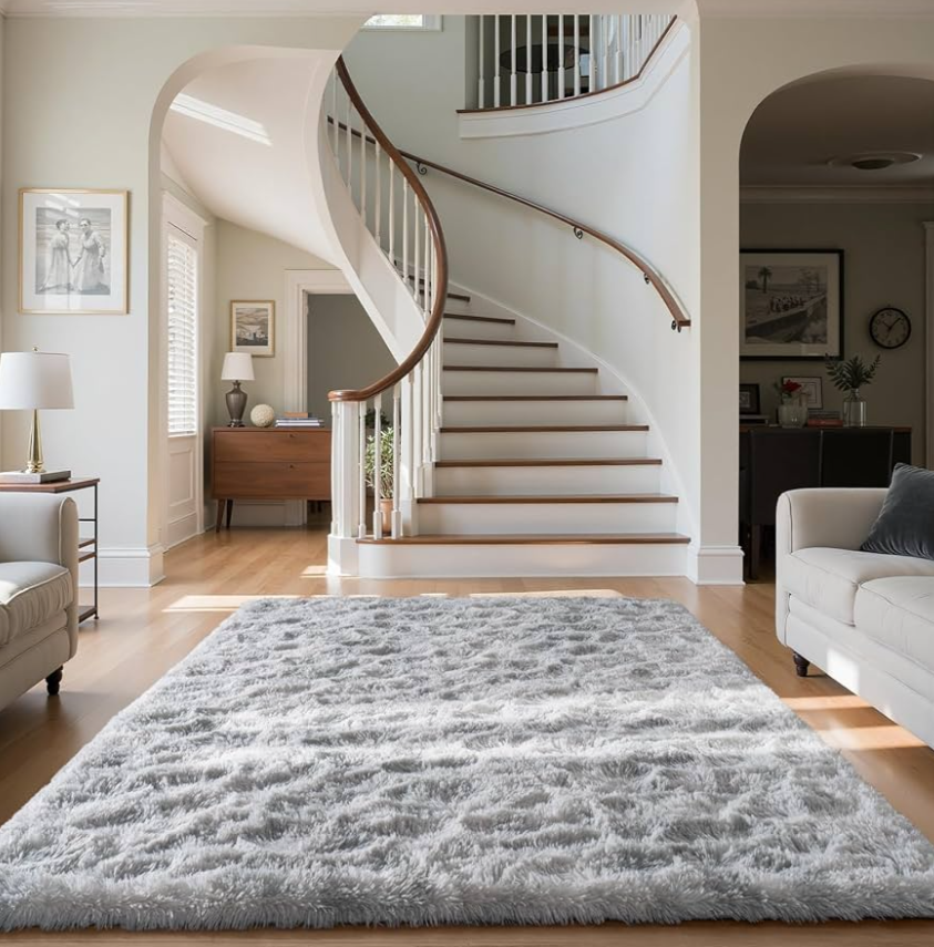 Zentavio Grey and White Area Rugs for Living Room Large Men Room Carpet 5x8 Bedroom Fluffy Furry Shag Aesthetic Plush High Pile Floor Rug for Kids Room Dorm Home Decor Tie-Dyed Grey White Zentavio Grey and White Area Rugs for Living Room Large Men Room Carpet 5x8 Bedroom Fluffy Furry Shag Aesthetic Plush High Pile Floor Rug for Kids Room Dorm Home Decor Tie-Dyed Grey White