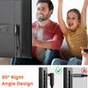 VANAUX 90 Degree Optical Audio Cable Swivel 360 Degree Free-Rotating Digital Toslink S/PDIF Audio Cable for Home Theater,Sound Bar,TV,Xbox,PlayStation - Black (5ft/1.5m)