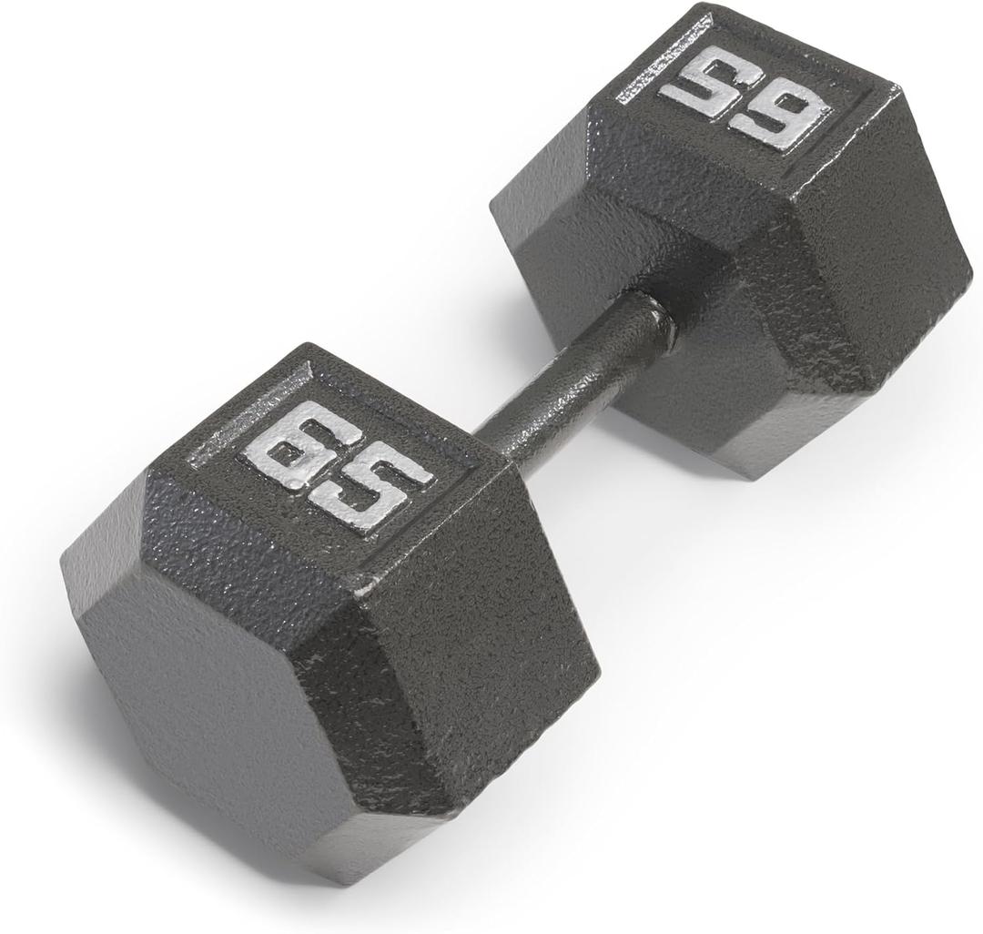 Marcy 65lb Cast Iron Hex Dumbbell, Single, IV-2065