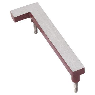 MHN-16-F-BR2-1 Solid Brushed Aluminum Modern Floating Address House Numbers