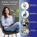 Memory Foam Seat Cushion, Ergonomic Office Chair Cushion for Back, Coccyx, Sciatica & Tailbone Pain Relief and Pressure Relief Ideal for Car Seat, Wheelchair, Stadium & Recliner, Extra Cover (Gray), Standard