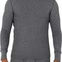 Fruit of The Loom Mens Recycled Waffle Thermal Underwear Crew Top (1 and 2 Packs) (Medium)
