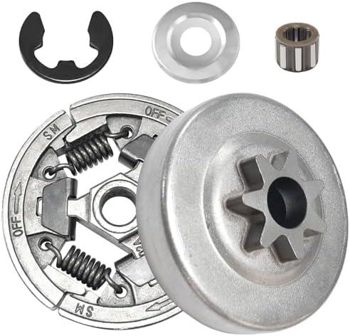 Yutacorex MS391 Chainsaw 3/8" -7T Spur Clutch Drum Sprocket Bearing 5pcs Kit for Stihl MS391 MS311 Replacement Parts with Needle Bearing Clutch Washer E-Clip