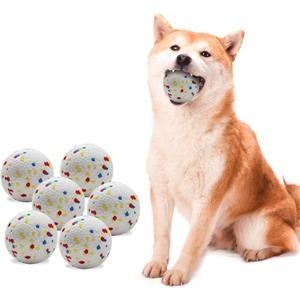 6 Pack Dog Toy Balls, 2.3 Inch ETPU Material, Replacement Balls for Automatic Ball Launcher Machine, Perfect for Small & Medium Dogs, Perfect for 2.3 Inch Automatic Launcher (White)