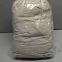 MooMee Striped Duvet Cover Set 100% Washed Cotton Linen Like Textured Breathable Durable Soft Comfy (Tannish Linen Grey White Wide Stripes, Queen 90"x90")