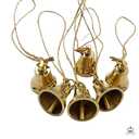 ANTIQUANA Solid Brass Jingle Bells Set of 4Hanging Harmony Festive Décor Handmade Brass Bells Christmas Decoration Bells Ideas Home Garden Christmas Tree Decoration Bells