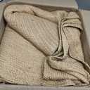 KEMA Jute Braided Woven Area Rug, Natural, 8 Feet Round | Reversible Handwoven Circle Rug for Living Room, Bedroom, Nursery - Large Farmhouse Indoor Décor Floor Mat