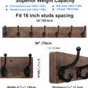 WEBI Rustic Coat Rack Wall Mount,30" Long 7 Cast Iron Coat Hooks Wall Mounted,Heavy Duty Wood Wall Coat Hanger Hooks for Hanging Coats,Jacket,Clothes,Backpack,Farmhouse,Rustic Brown