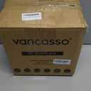 vancasso Bonita Pasta Bowls Set of 6, 38 oz Shallow Bowls, 8.5 Inch Ceramic Pasta Plates and Salad Bowls, Microwave & Dishwasher Safe Serving Bowls, Blue (Cool Color)