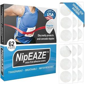 NipEaze  4pack Value  The Original Transparent Nip Protector  Nipple Chafing Prevention; 62 pairs