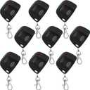 Kingdder 9 Pcs Garage Door Remote Compatible with Linear Multicode 300mhz 10 Dip Switch 3089 3060 3070 Gate Opener Remote Multicode Gate Opener with Keychain (Black)