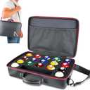 Pool Ball Case, Padded Billiard Carrying Bag with Handle and Shoulder Strap, Billiard Accessories Storage Bag for Pool Balls, Cues, Training Tools,Good for Clubs,Tournaments, Home Use